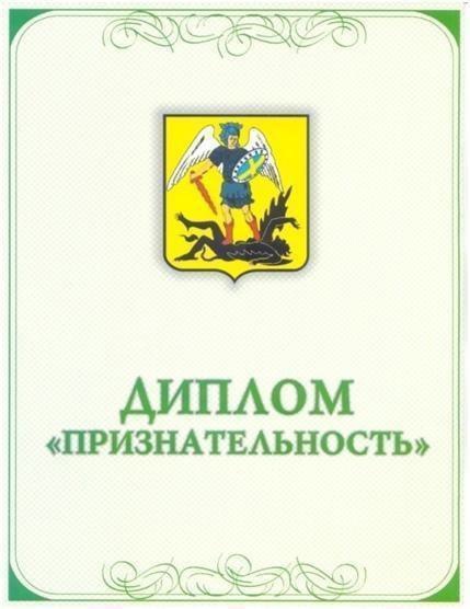 Начался прием документов на поощрение специальным дипломом «Признательность».